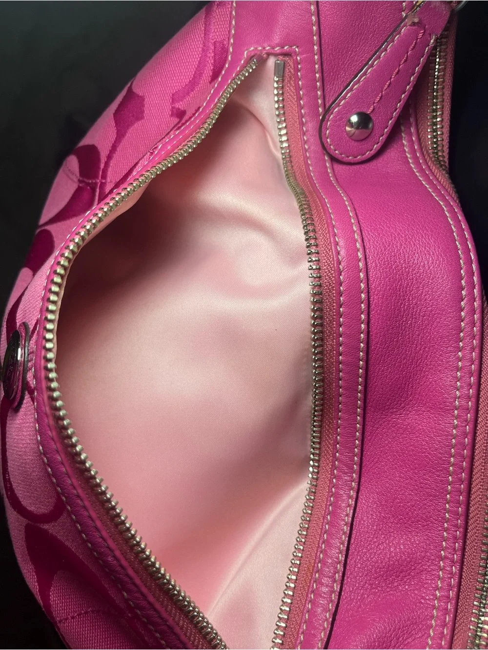 Y2K Coach Laura Signature Hobo / Crescent Bag 2010